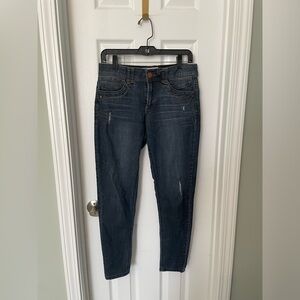 Democracy "Ab" technology jeans in a dark wash with minor distressing